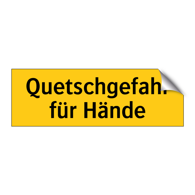 Quetschgefahr für Hände