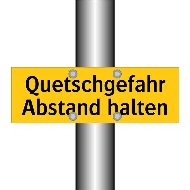 Quetschgefahr Abstand halten