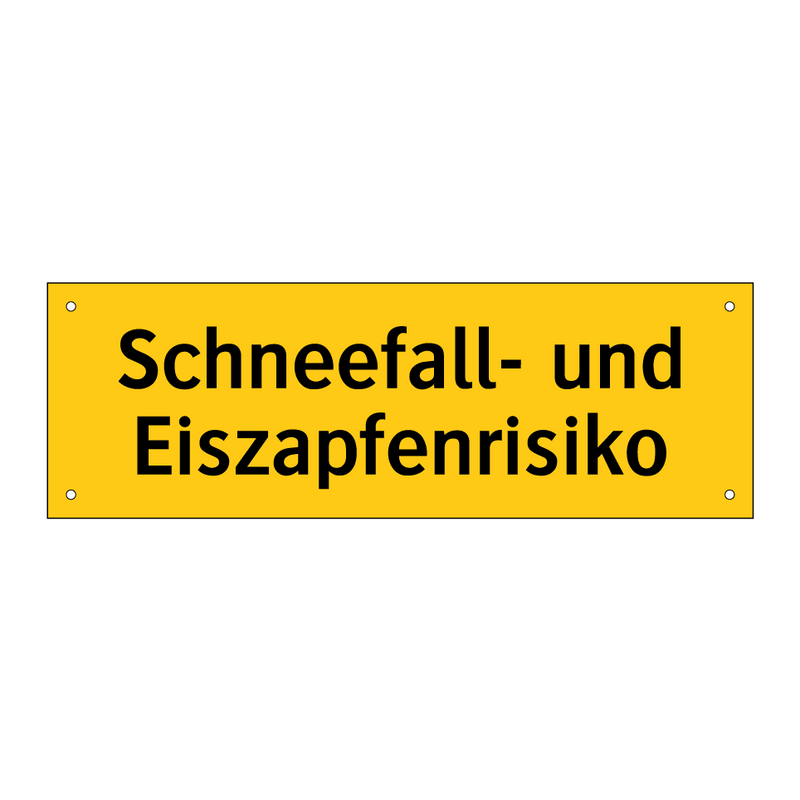 Schneefall- und Eiszapfenrisiko