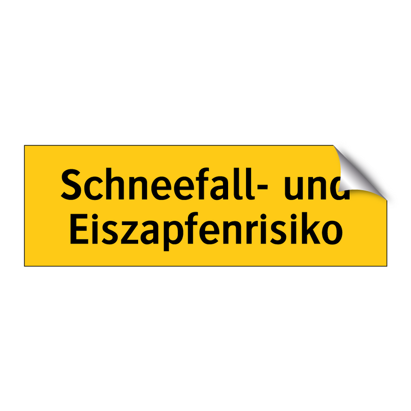 Schneefall- und Eiszapfenrisiko