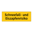 Schneefall- und Eiszapfenrisiko