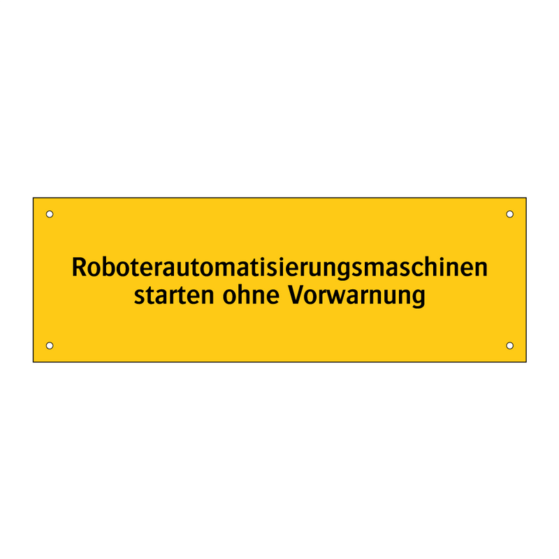 Roboterautomatisierungsmaschinen starten ohne Vorwarnung