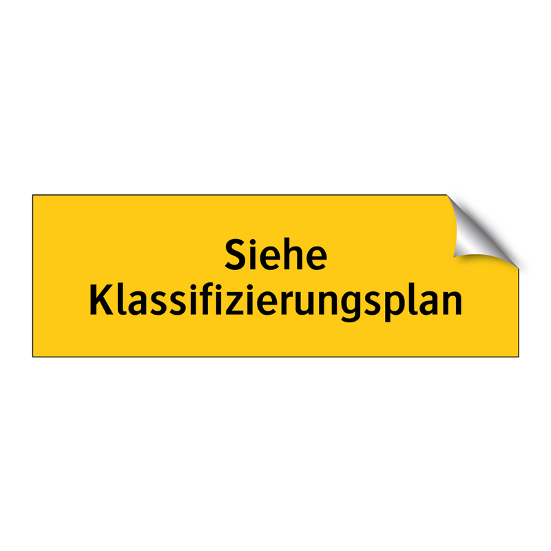 Siehe Klassifizierungsplan