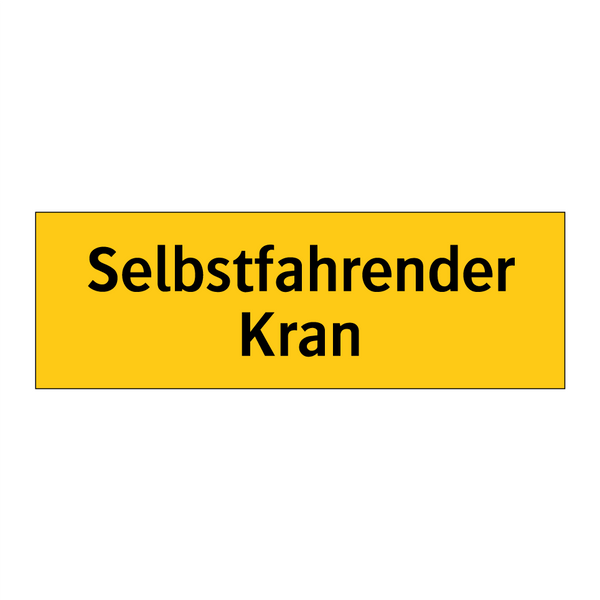 Selbstfahrender Kran