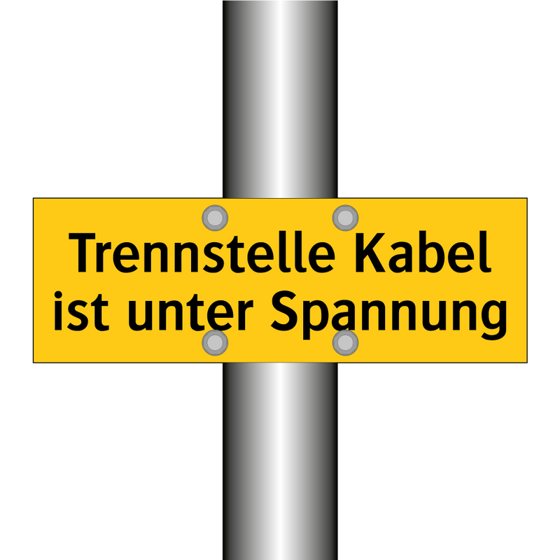 Trennstelle Kabel ist unter Spannung