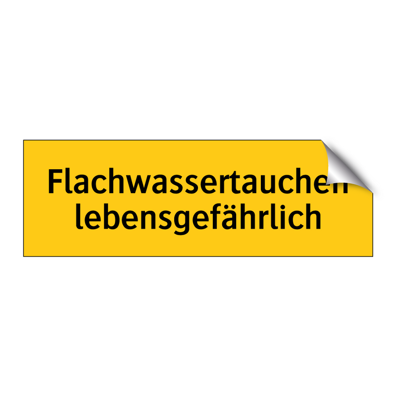 Flachwassertauchen lebensgefährlich