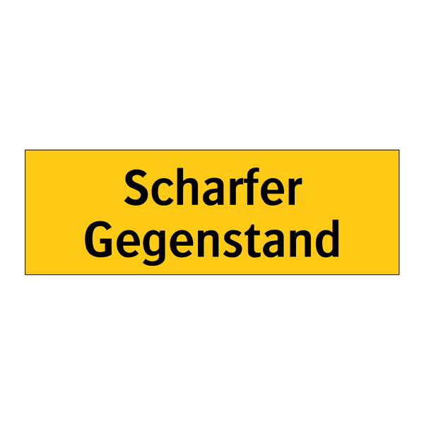 Scharfer Gegenstand