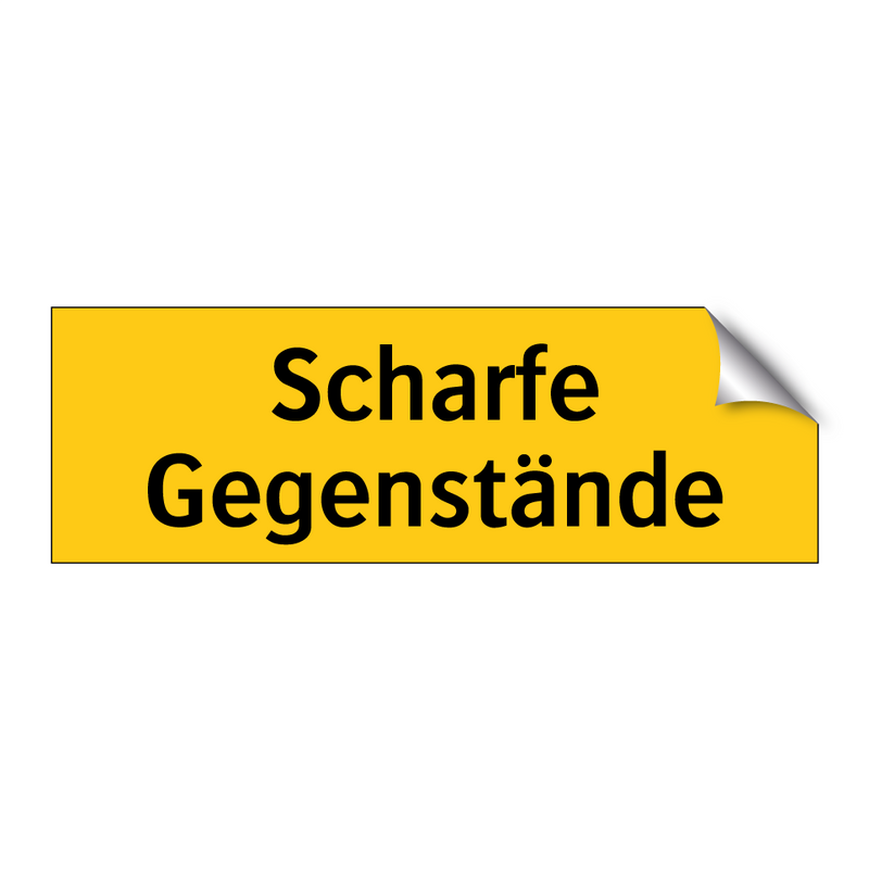 Scharfe Gegenstände