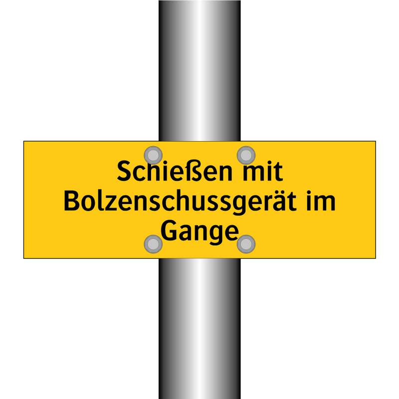 Schießen mit Bolzenschussgerät im Gange
