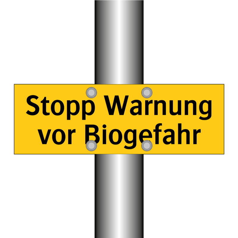 Stopp Warnung vor Biogefahr