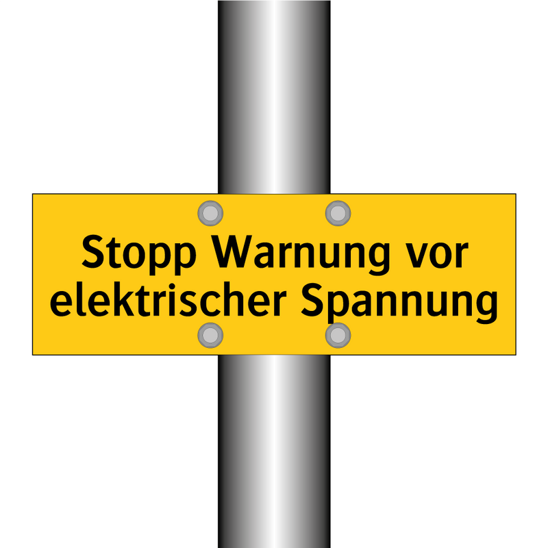 Stopp Warnung vor elektrischer Spannung