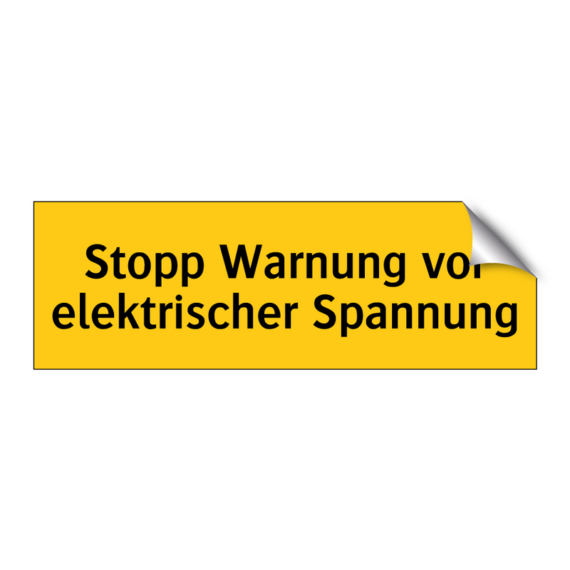Stopp Warnung vor elektrischer Spannung
