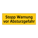 Stopp Warnung vor Absturzgefahr