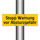 Stopp Warnung vor Absturzgefahr
