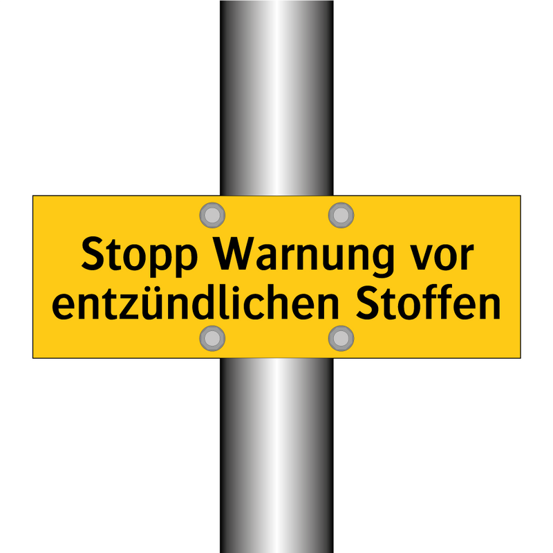 Stopp Warnung vor entzündlichen Stoffen