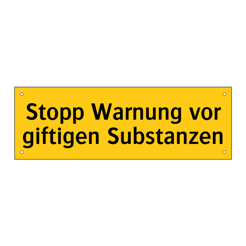 Stopp Warnung vor giftigen Substanzen