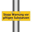 Stopp Warnung vor giftigen Substanzen
