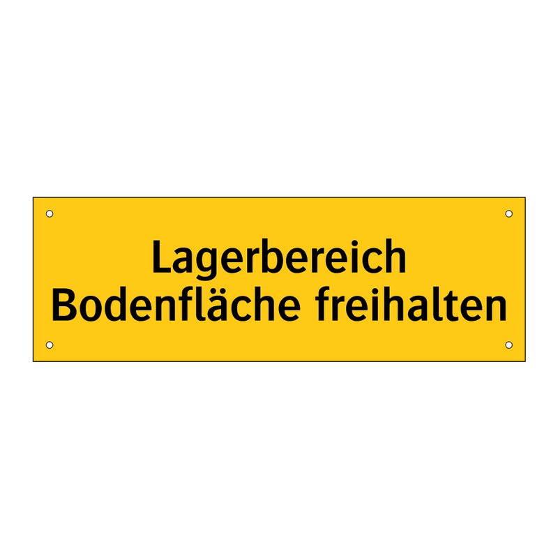 Lagerbereich Bodenfläche freihalten