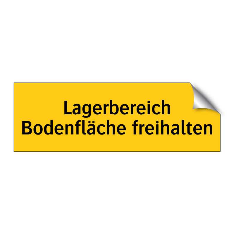 Lagerbereich Bodenfläche freihalten