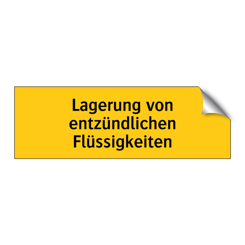 Lagerung von entzündlichen Flüssigkeiten