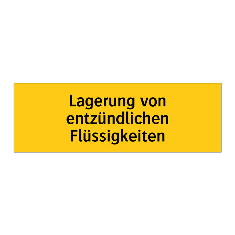 Lagerung von entzündlichen Flüssigkeiten