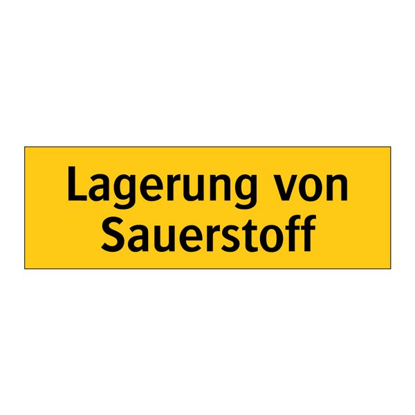 Lagerung von Sauerstoff