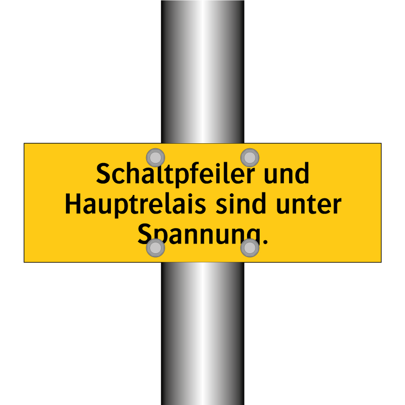 Schaltpfeiler und Hauptrelais sind unter Spannung.