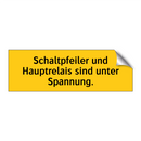 Schaltpfeiler und Hauptrelais sind unter Spannung.