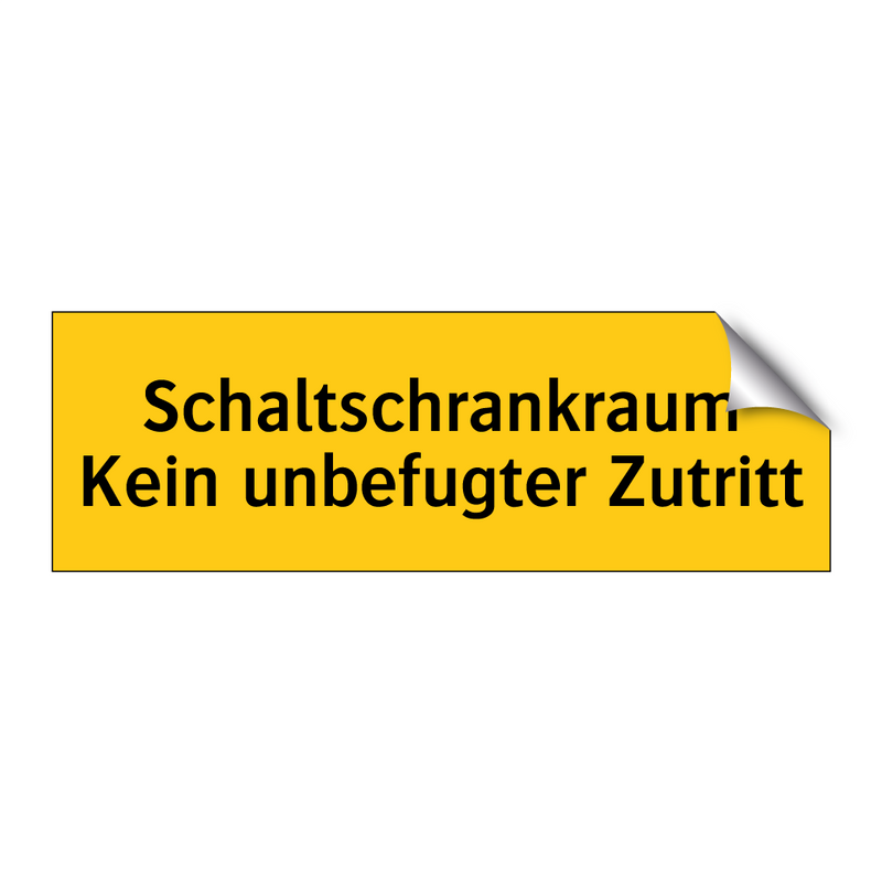 Schaltschrankraum Kein unbefugter Zutritt