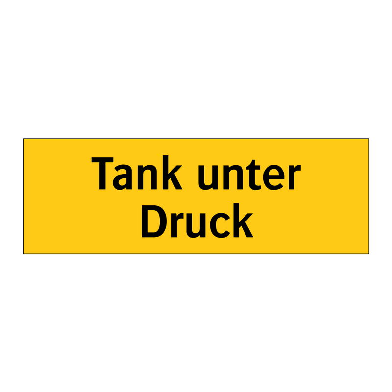 Tank unter Druck