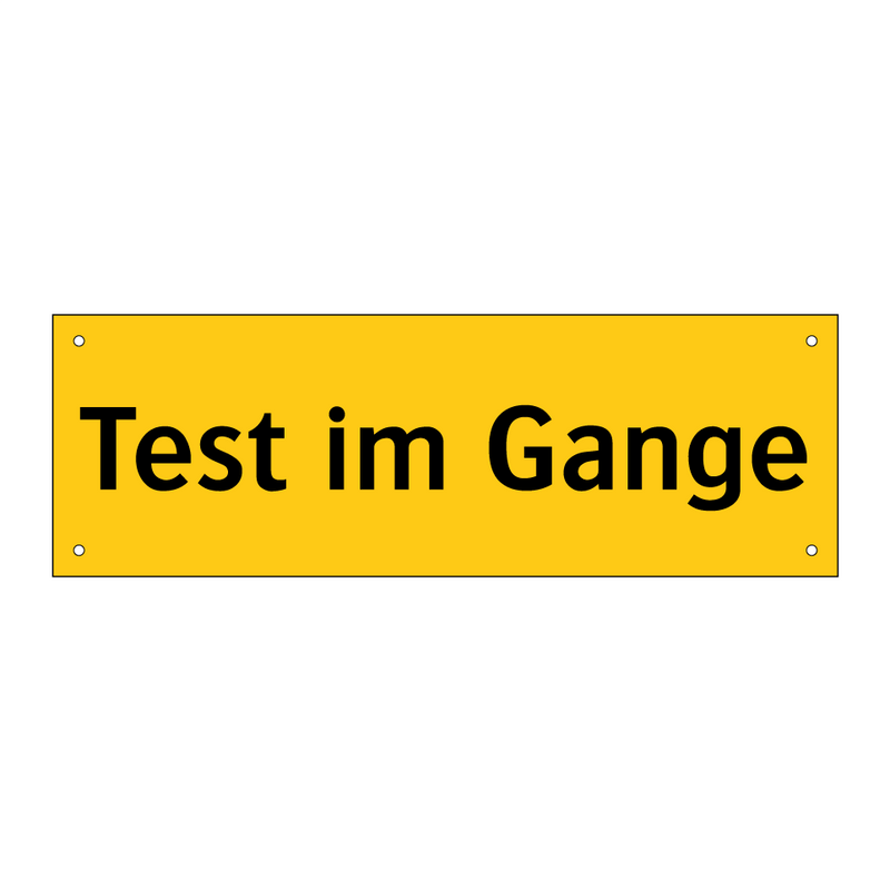 Test im Gange