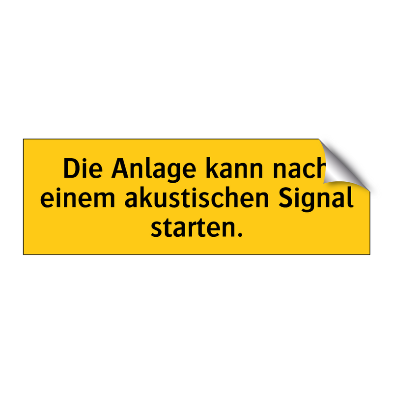 Die Anlage kann nach einem akustischen Signal starten.