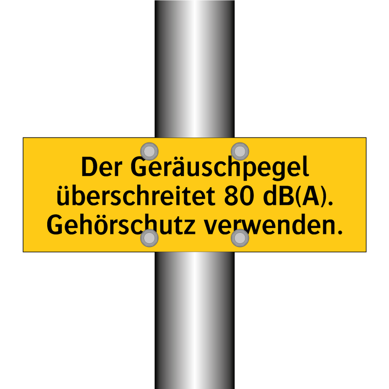 Der Geräuschpegel überschreitet 80 dB(A). Gehörschutz verwenden.