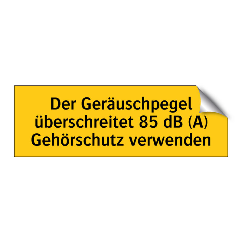 Der Geräuschpegel überschreitet 85 dB (A) Gehörschutz verwenden