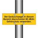 Der Geräuschpegel in diesem Bereich überschreitet 80 dB(A). Gehörschutz verwenden.