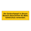 Der Geräuschpegel in diesem Bereich überschreitet 80 dB(A). Gehörschutz verwenden.