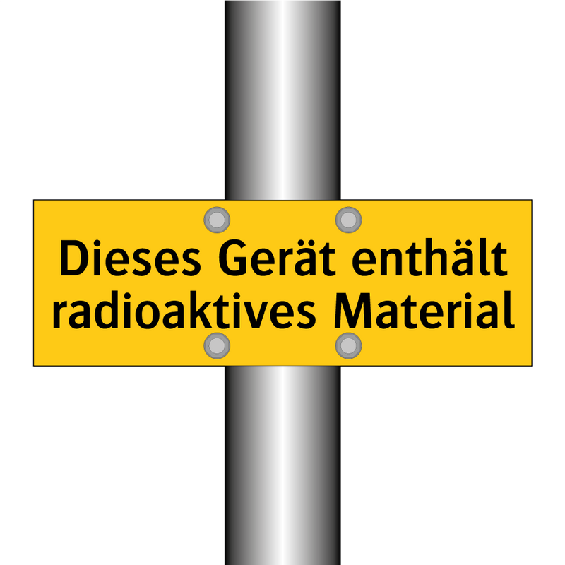 Dieses Gerät enthält radioaktives Material