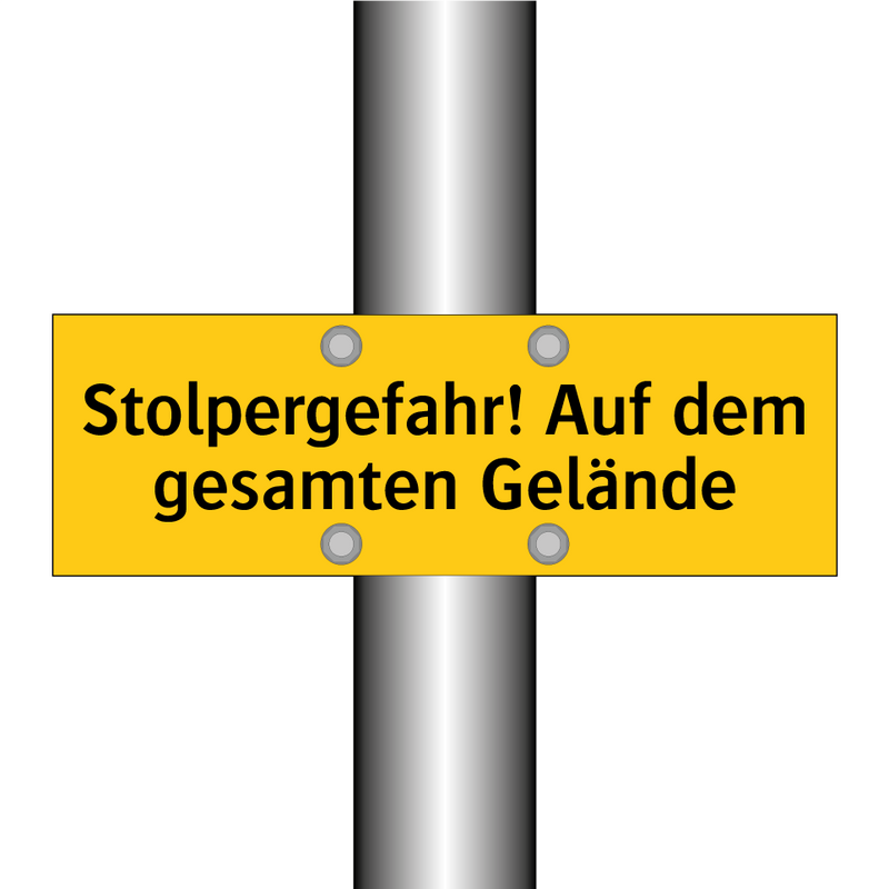 Stolpergefahr! Auf dem gesamten Gelände