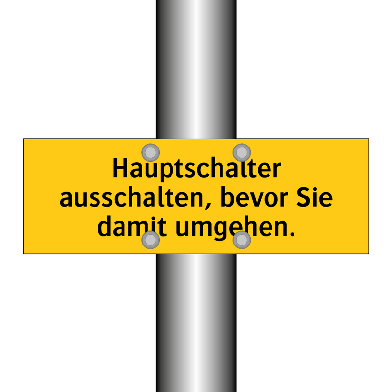 Hauptschalter ausschalten, bevor Sie damit umgehen.