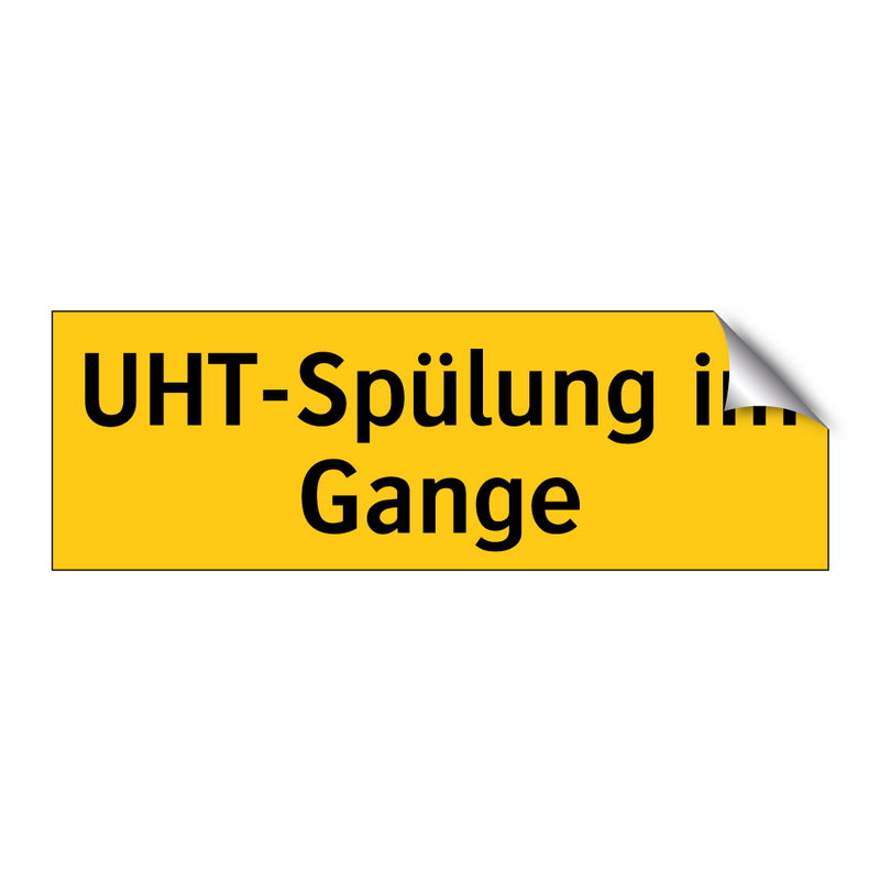 UHT-Spülung im Gange