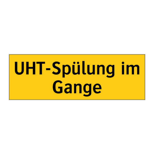 UHT-Spülung im Gange