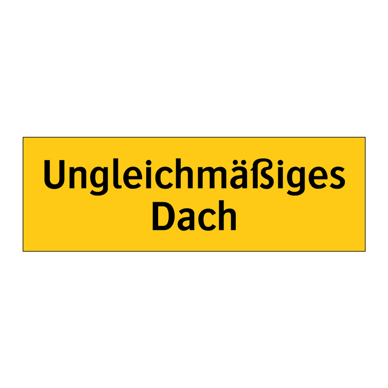 Ungleichmäßiges Dach