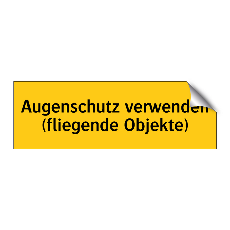 Augenschutz verwenden (fliegende Objekte)