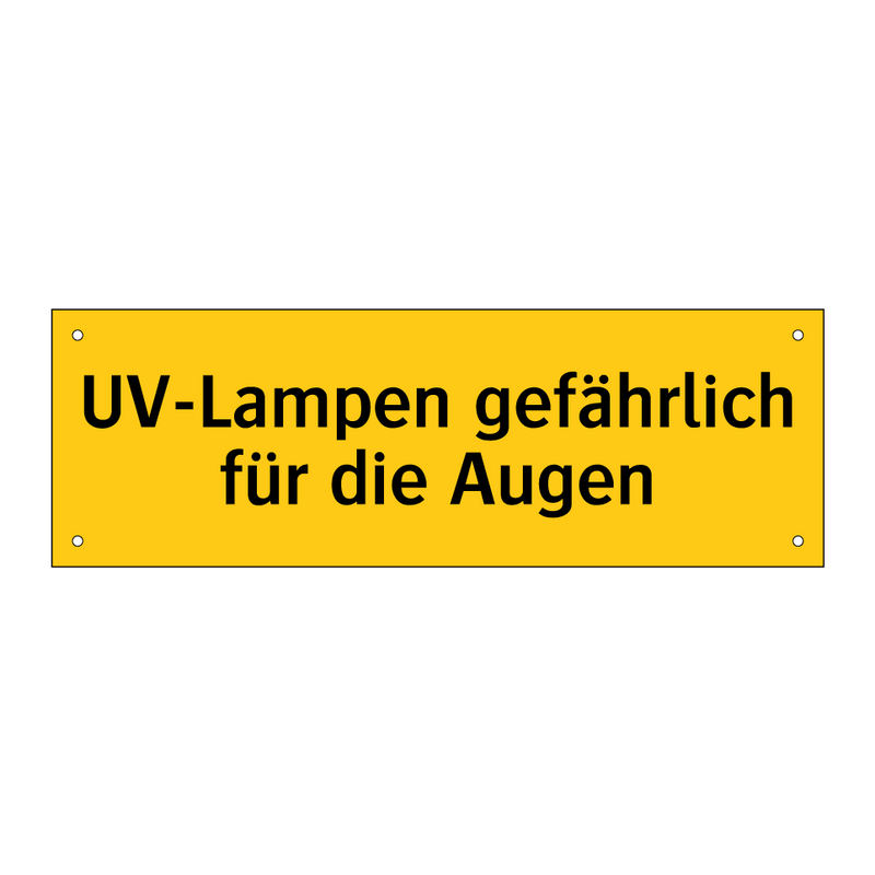 UV-Lampen gefährlich für die Augen