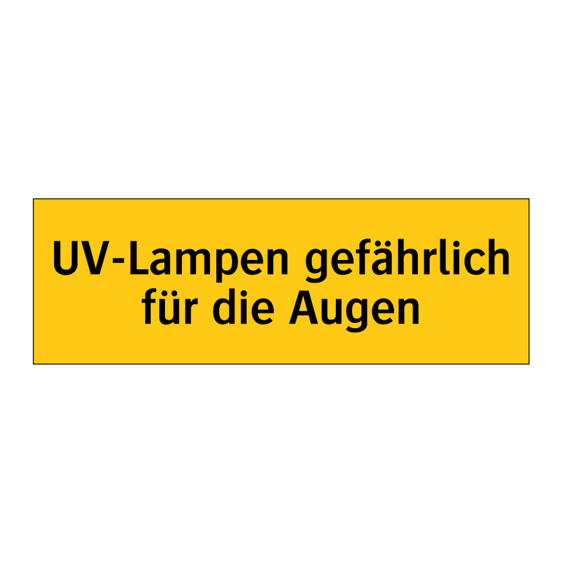 UV-Lampen gefährlich für die Augen