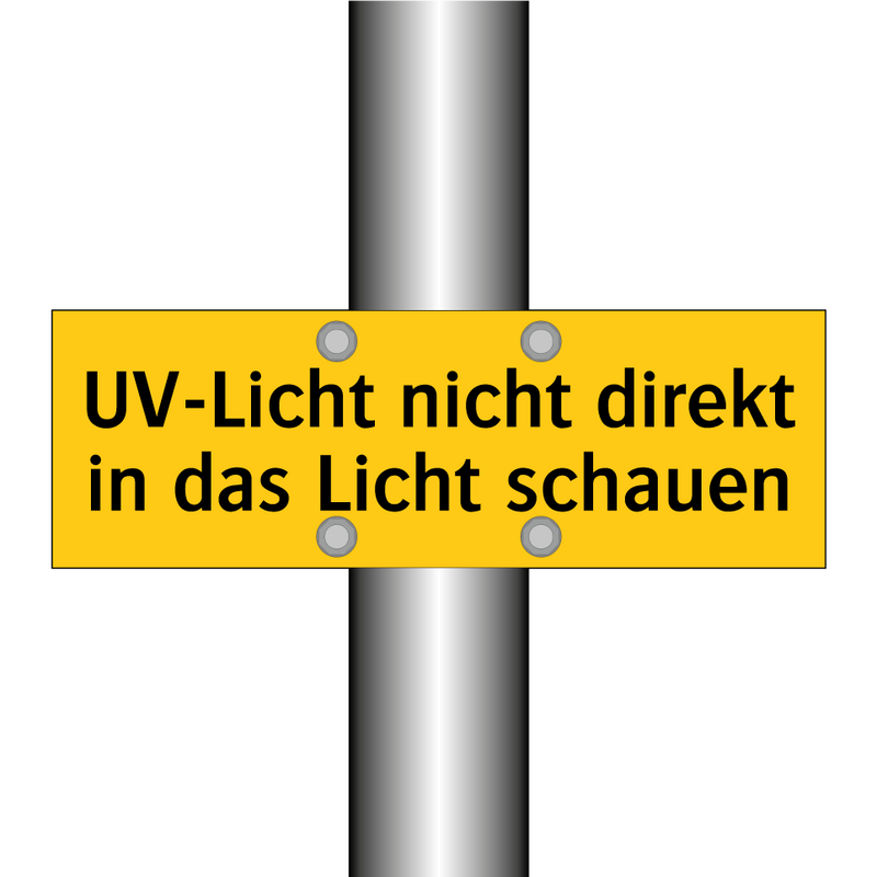UV-Licht nicht direkt in das Licht schauen