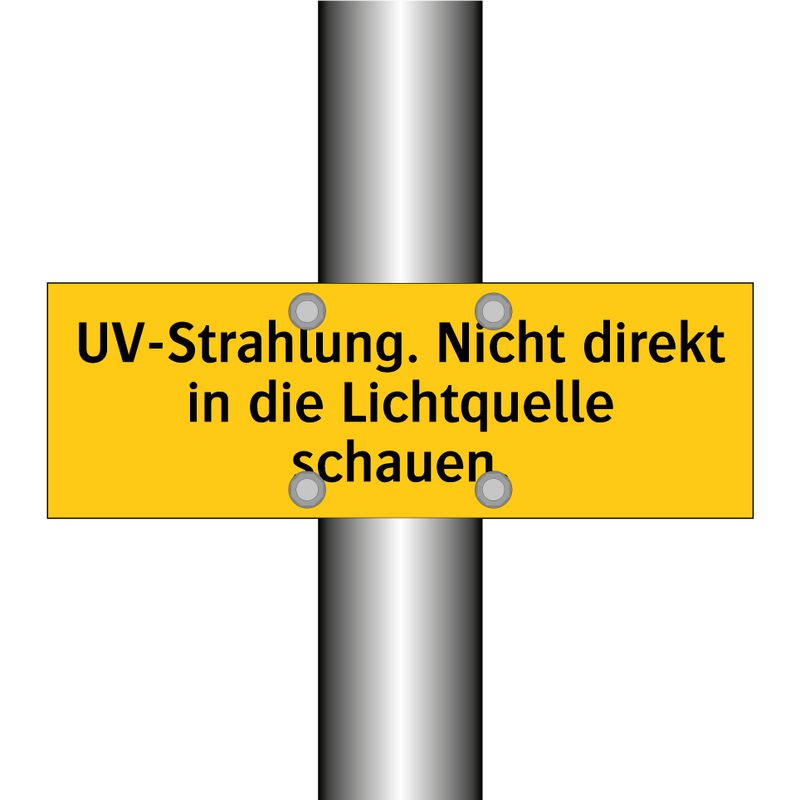 UV-Strahlung. Nicht direkt in die Lichtquelle schauen.