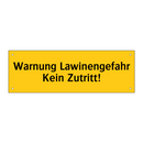 Warnung Lawinengefahr Kein Zutritt!