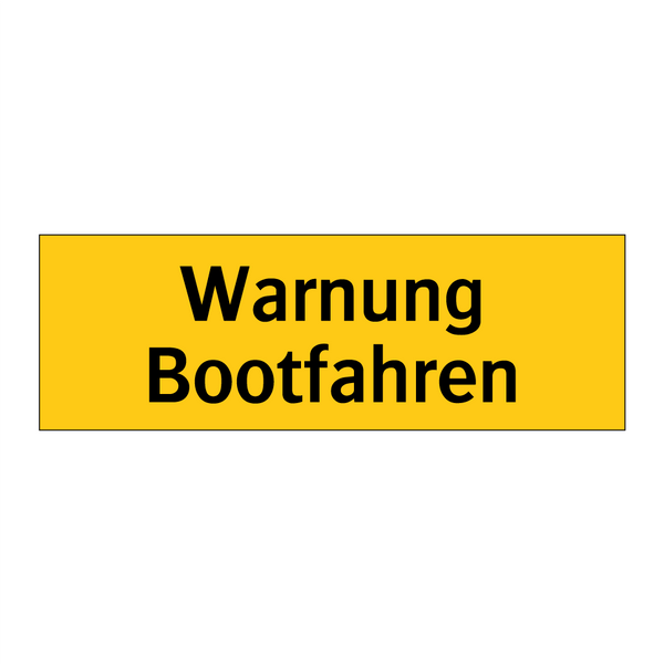 Warnung Bootfahren