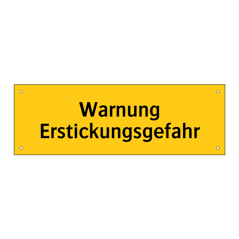 Warnung Erstickungsgefahr
